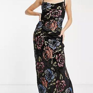 ASOS DESIGN velvet slip dress